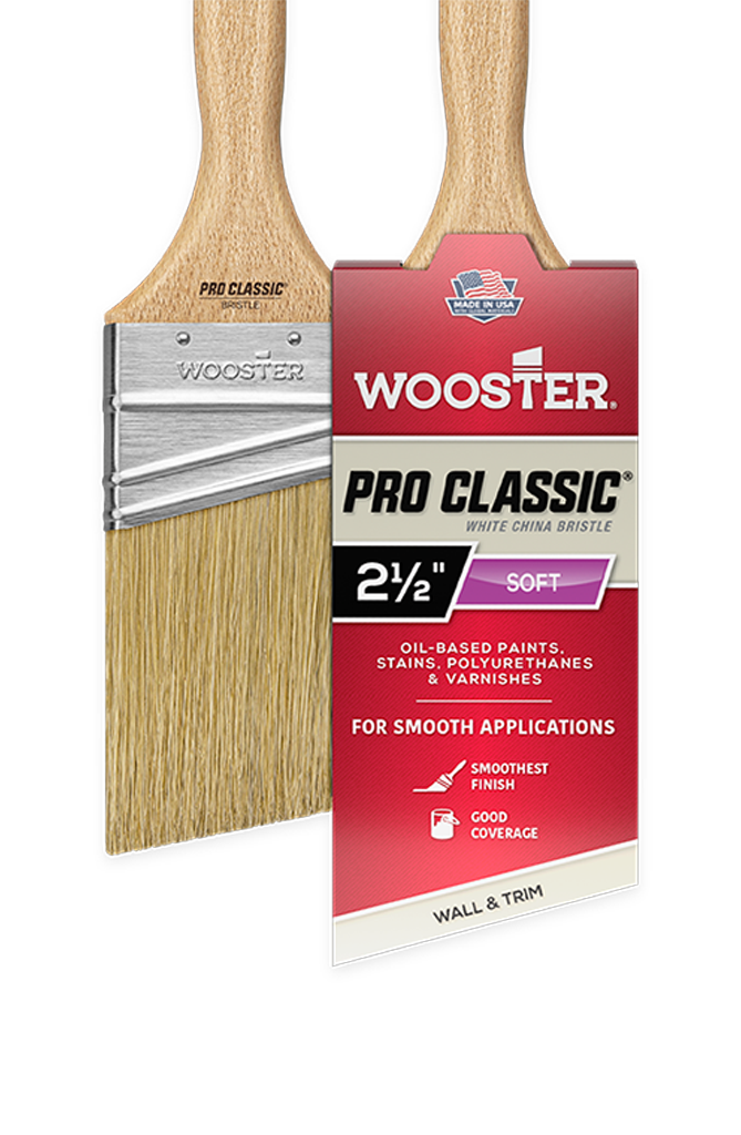 Wooster 4 in. Pro Nylon/Polyester Flat Brush 0H21450040 - The Home