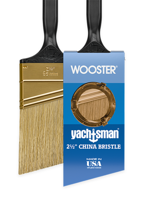 Yachtsman 2-Inch Angle Sash Brush - White China Bristle For Varnish, Marine Paint & Stains