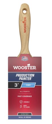 Wooster Brush - Paint Brush: 1/2″ Wide, Hog, Natural Bristle