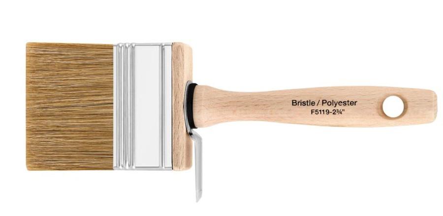 2¾" Bravo Stainer natural bristle & synthetic blend brush with threaded handle
